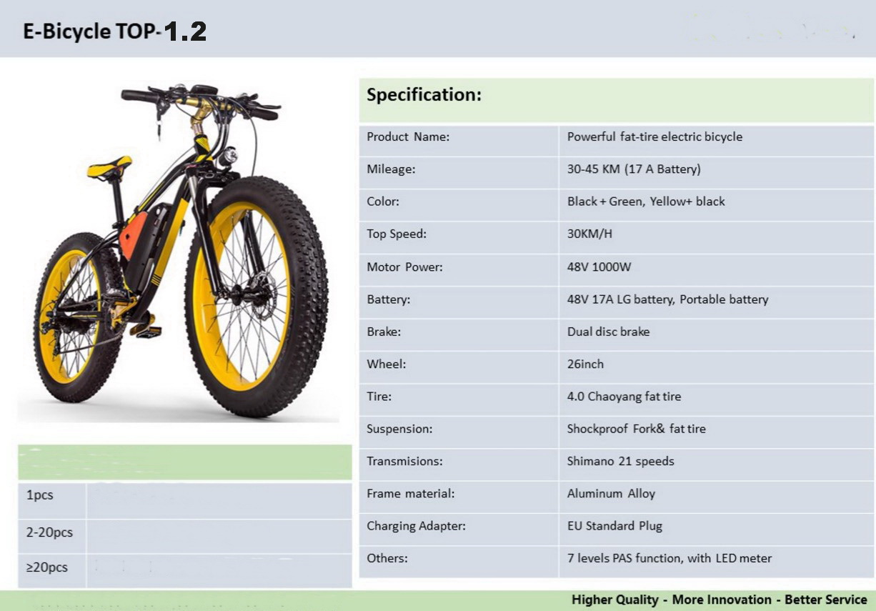 E-Bicycle Elektrische Fahrad 1.2